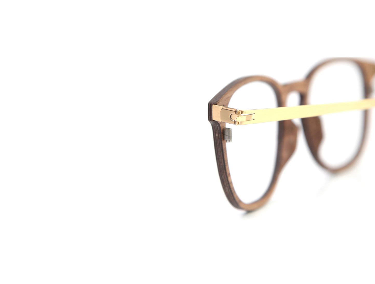 Woodfellas Brillenfassung Bogenhausen Air 10997 Walnussholz Gold