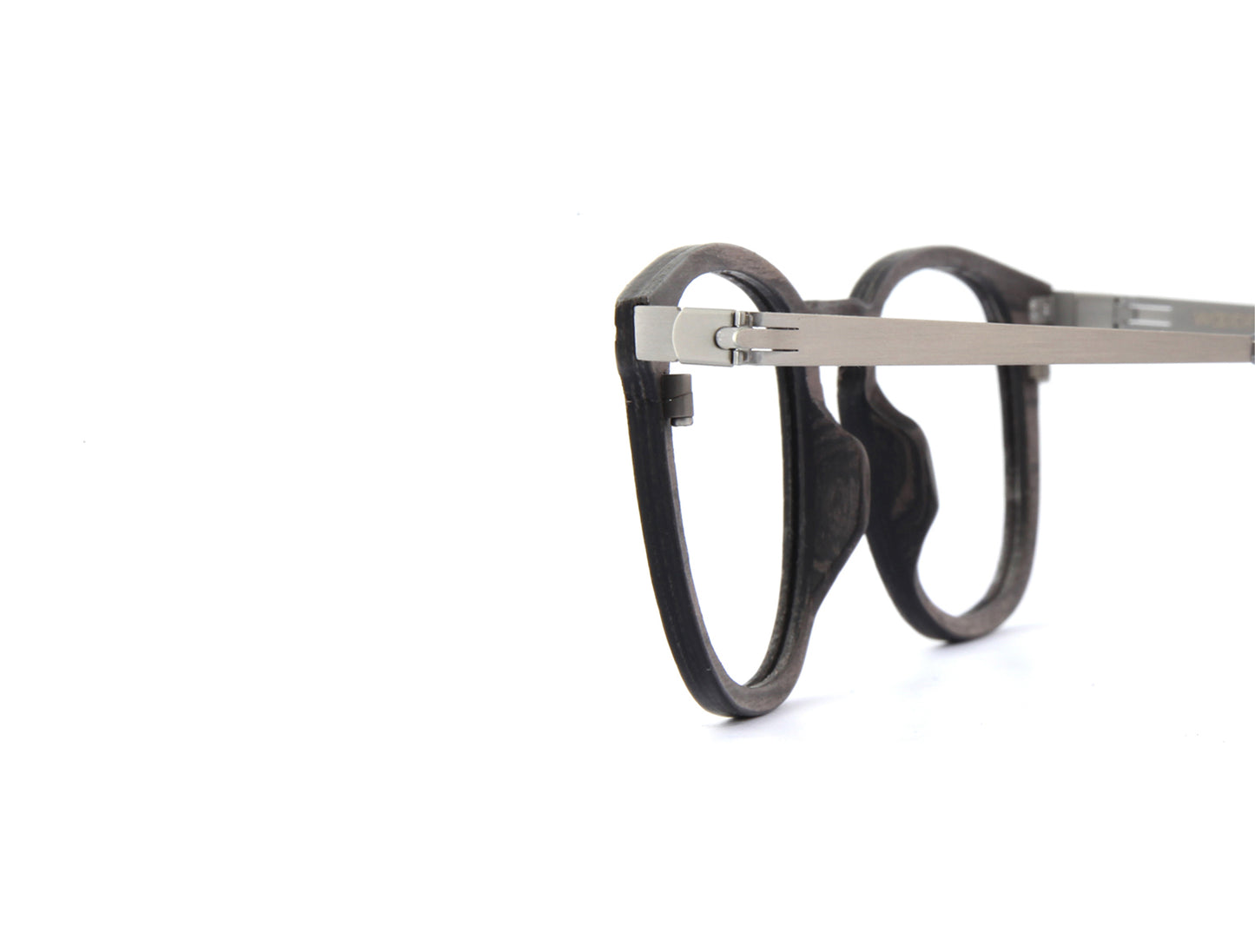 Woodfellas Brillenfassung Bogenhausen Air 10997 Schwarzeiche Silber