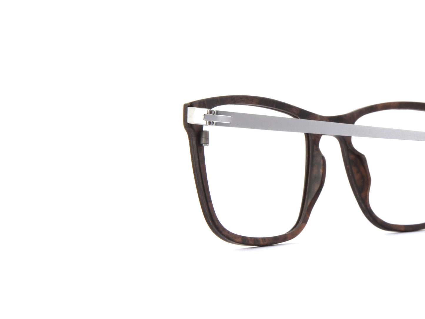 Woodfellas Brillenfassung Giesing Air 11030 Tepaholz Silber