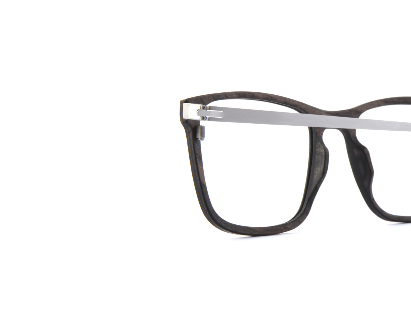 Woodfellas Brillenfassung Giesing Air 11030 Schwarzeiche Silber