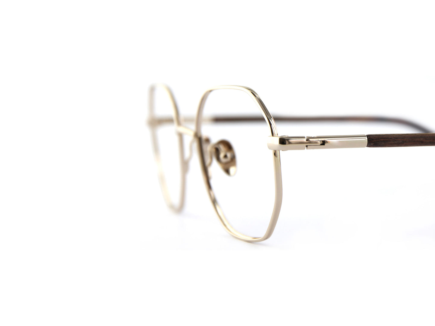 Woodfellas Brillenfassung Flex 11051 Ebenholz Gold