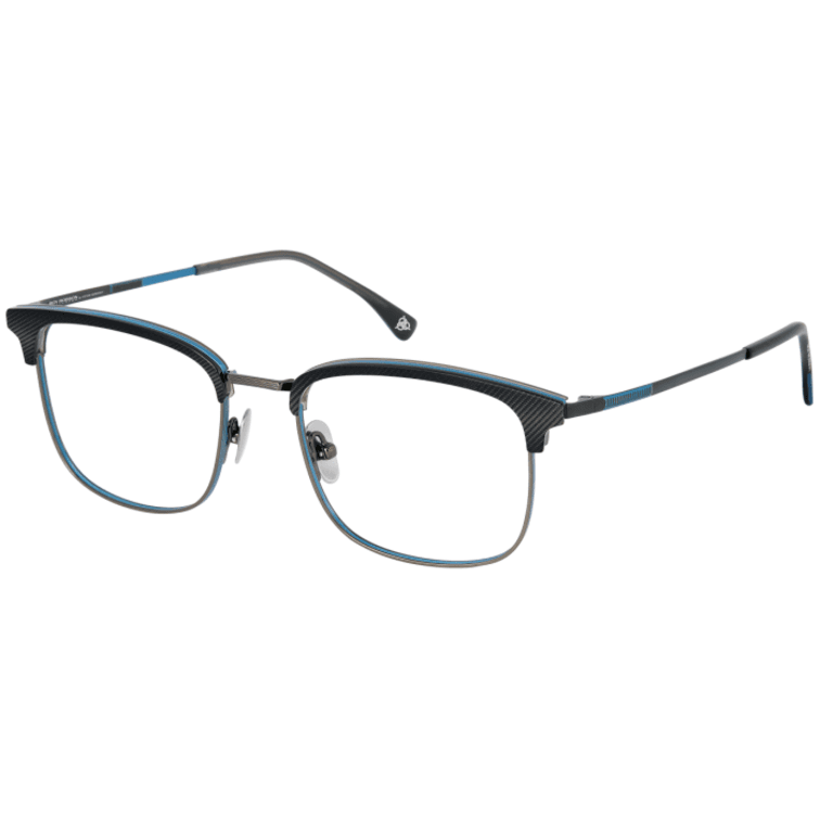 ROY ROBSON Brille Titan 40095-3 carbon mit dunkelgun und dunkelblau
