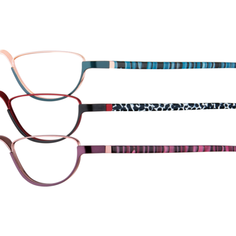 VISTAN Brille 2752-2 schwarz auf rot matt