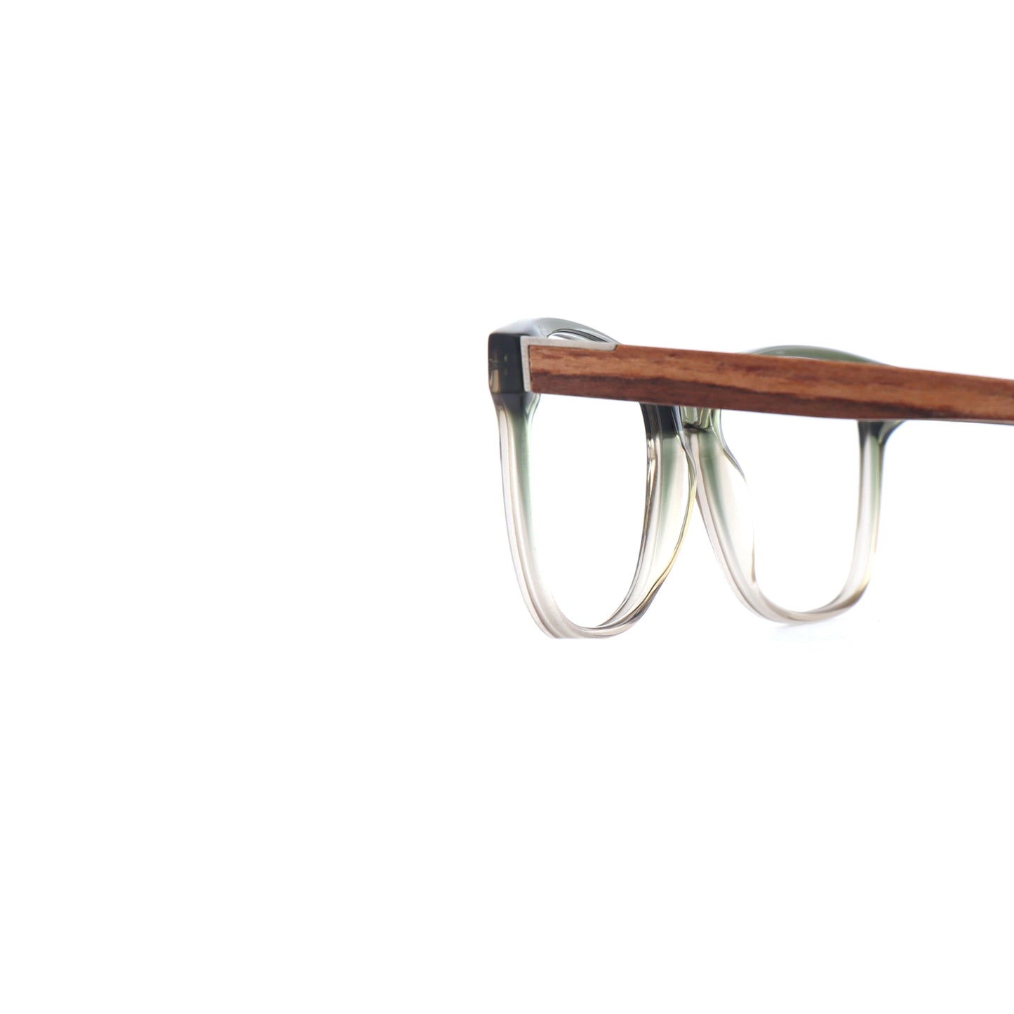 Woodfellas Brillenfassung Sendling Premium 10937 Ebenholz Grün transparent