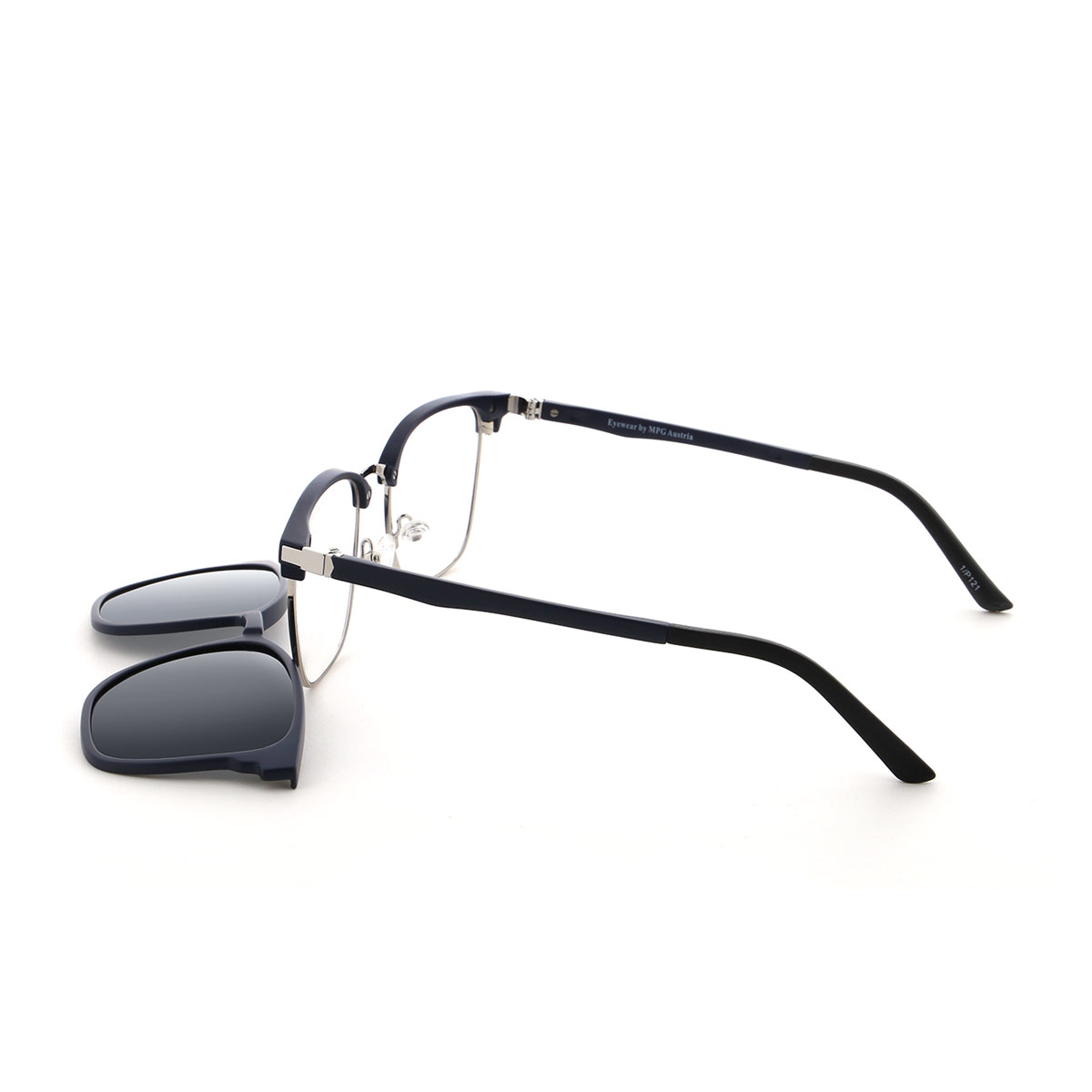 Vienna Design Brille mit Clip UN775-01 blau silber