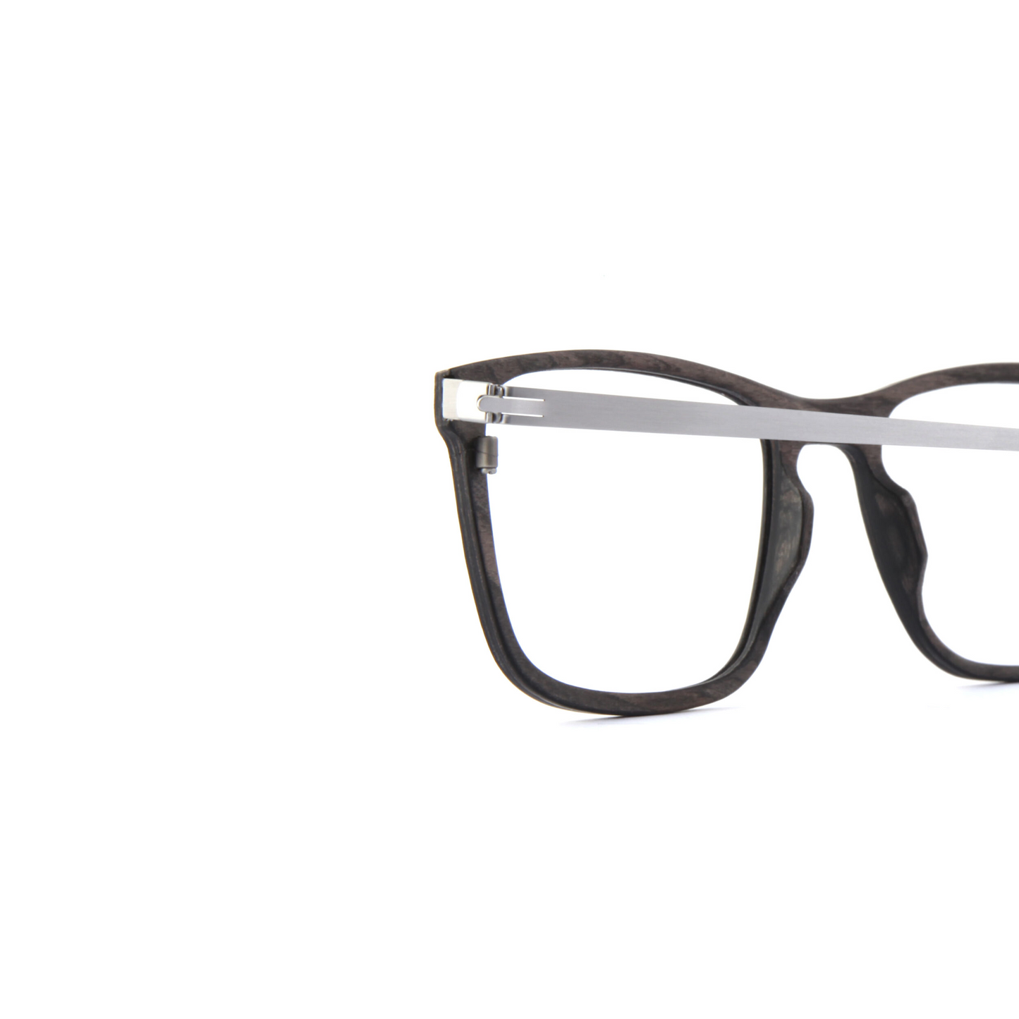 Woodfellas Brillenfassung Giesing Air 11030 Schwarzeiche Silber