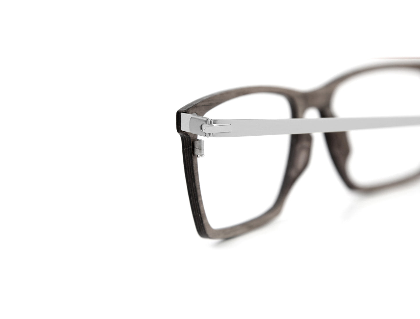 Woodfellas Brillenfassung Maximilian Air 10996 Schwarzeiche Silber