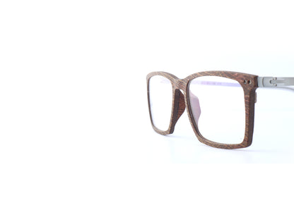 Woodfellas Brillenfassung Maximilian Air 10996 Palmholz Silber