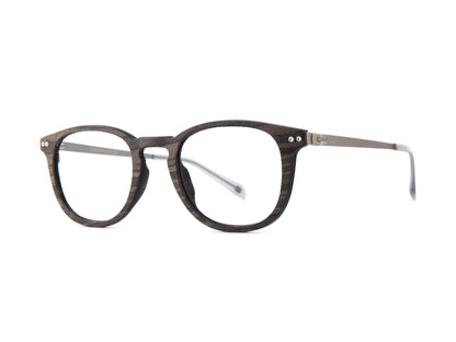 Woodfellas Brillenfassung Bogenhausen Air 10997 Schwarzeiche Silber