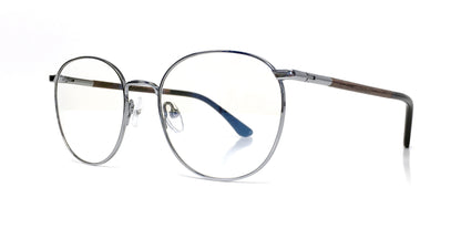 Woodfellas Brillenfassung Braunfels 11010 Ebenholz Silber