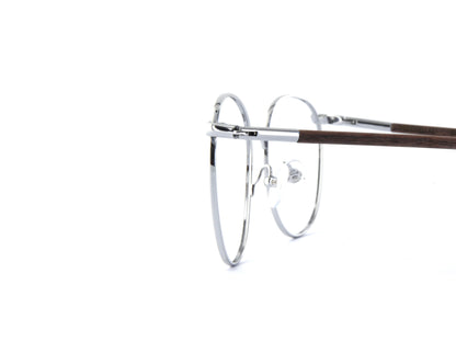 Woodfellas Brillenfassung Braunfels 11010 Ebenholz Silber