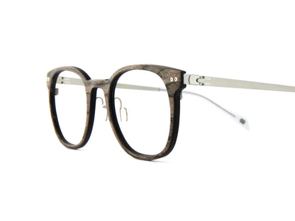 Woodfellas Brillenfassung Pottenstein Air 11029 Schwarzeiche Silber