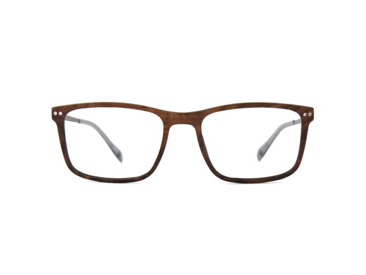 Woodfellas Brillenfassung Giesing Air 11030 Tepaholz Silber