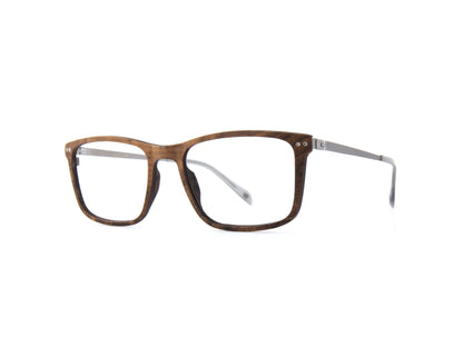 Woodfellas Brillenfassung Giesing Air 11030 Tepaholz Silber