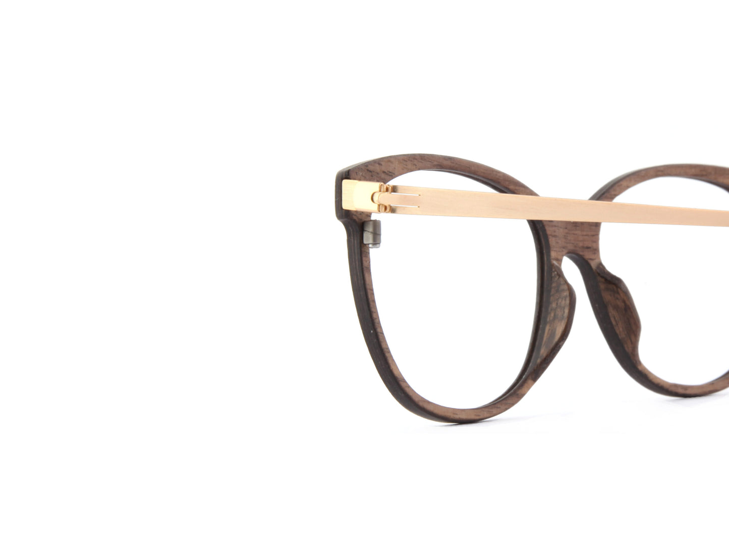 Woodfellas Brillenfassung Marzoll Air 11031 Walnussholz Gold