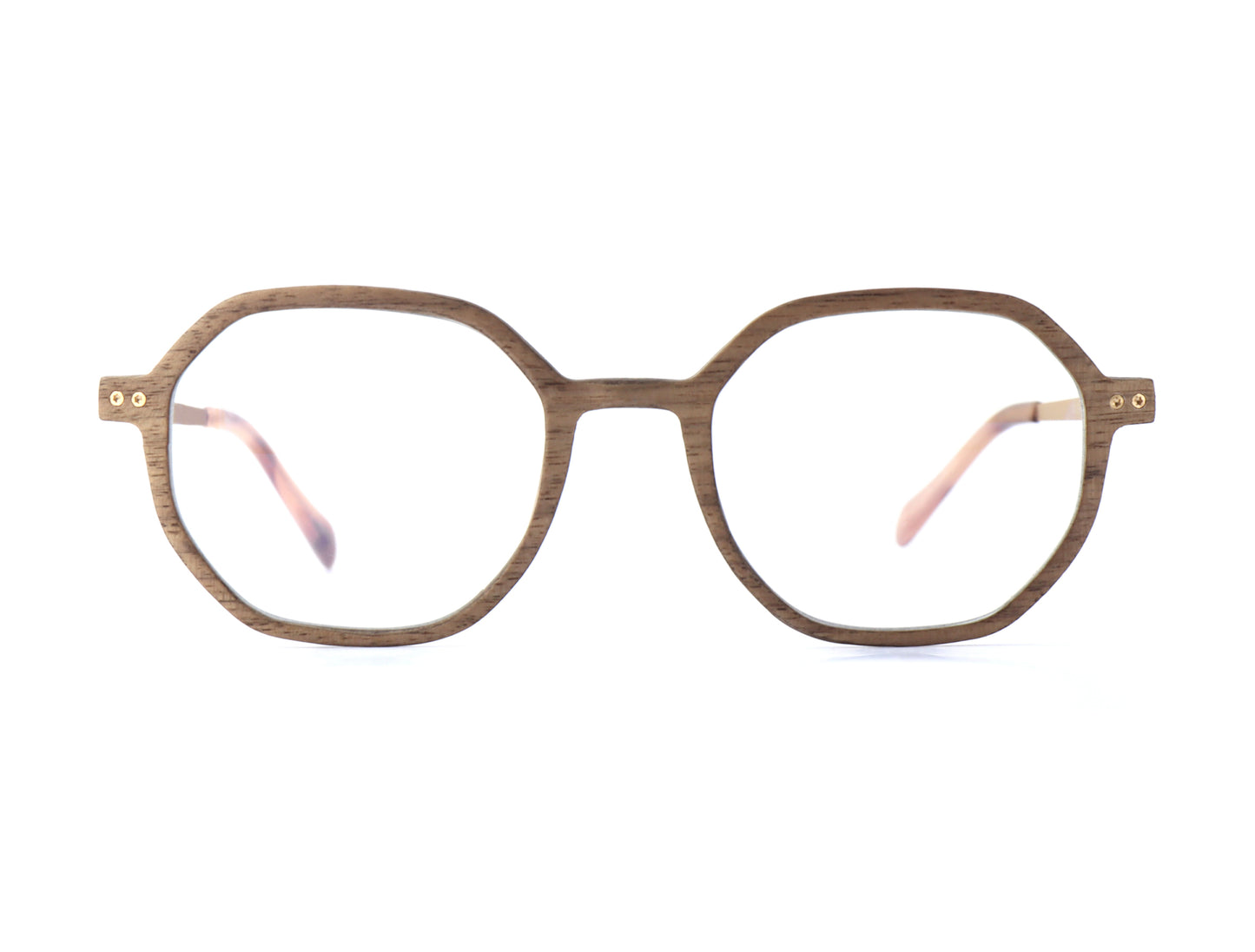Woodfellas Brillenfassung Blomberg Air 11032 Walnussholz Gold