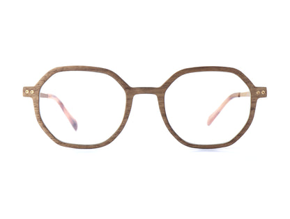 Woodfellas Brillenfassung Blomberg Air 11032 Walnussholz Gold