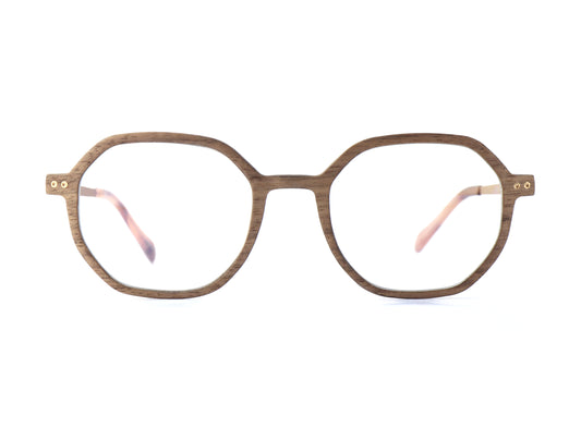 Woodfellas Brillenfassung Blomberg Air 11032 Walnussholz Gold