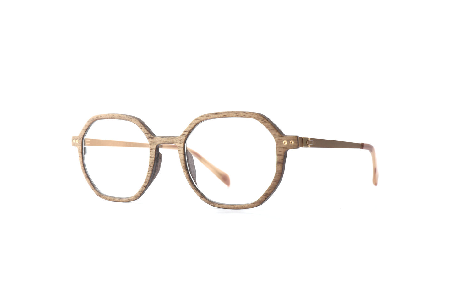 Woodfellas Brillenfassung Blomberg Air 11032 Walnussholz Gold