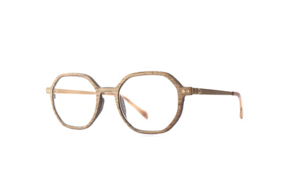 Woodfellas Brillenfassung Blomberg Air 11032 Walnussholz Gold