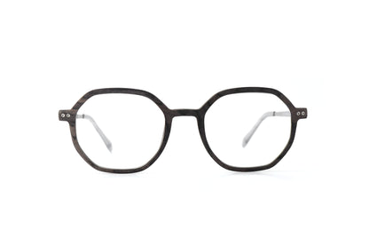 Woodfellas Brillenfassung Blomberg Air 11032 Schwarzeiche Silber