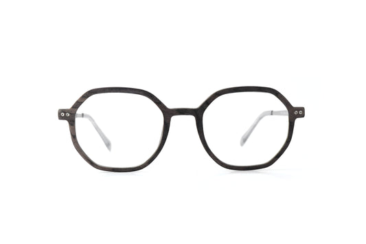 Woodfellas Brillenfassung Blomberg Air 11032 Schwarzeiche Silber