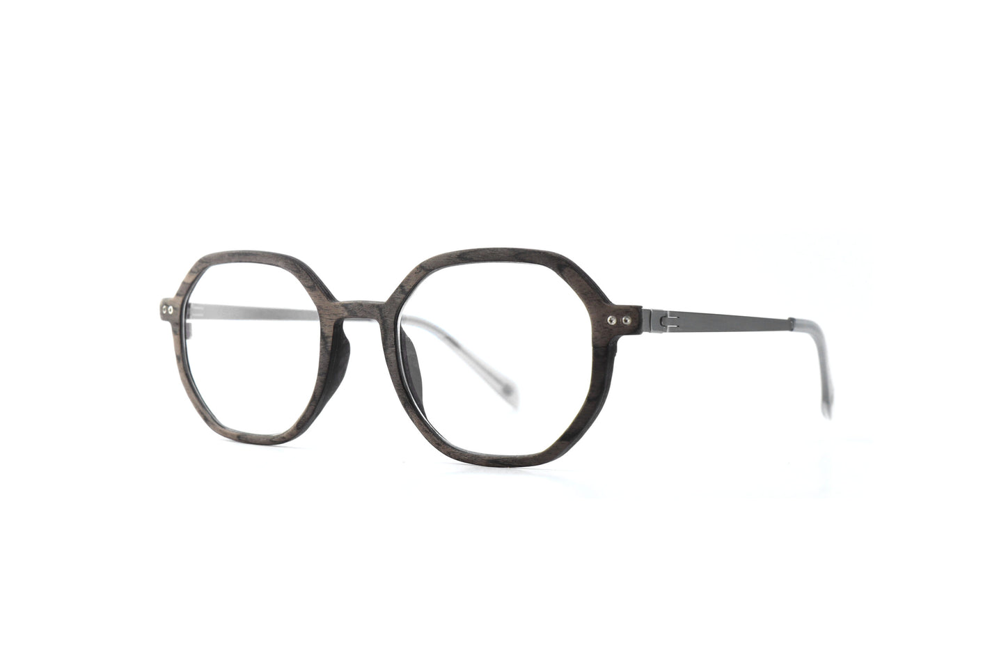 Woodfellas Brillenfassung Blomberg Air 11032 Schwarzeiche Silber