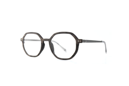 Woodfellas Brillenfassung Blomberg Air 11032 Schwarzeiche Silber