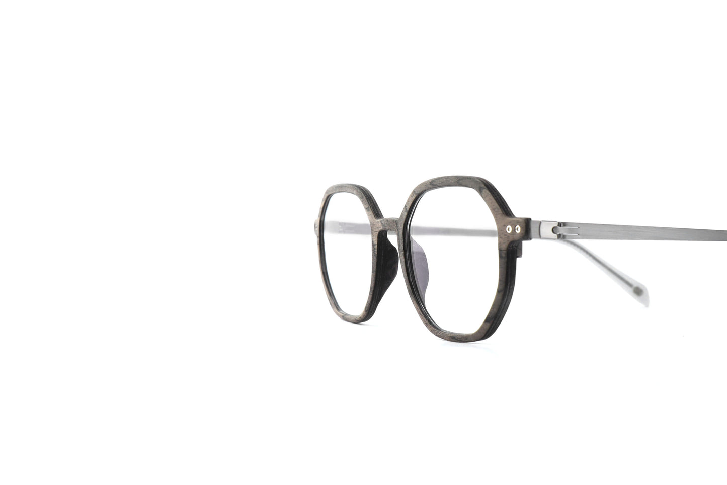 Woodfellas Brillenfassung Blomberg Air 11032 Schwarzeiche Silber