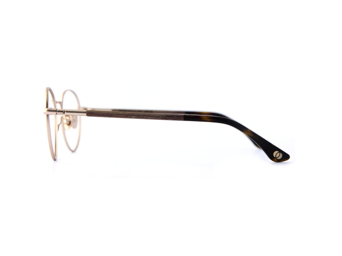 Woodfellas Brillenfassung Mod 11048 Ebenholz Gold
