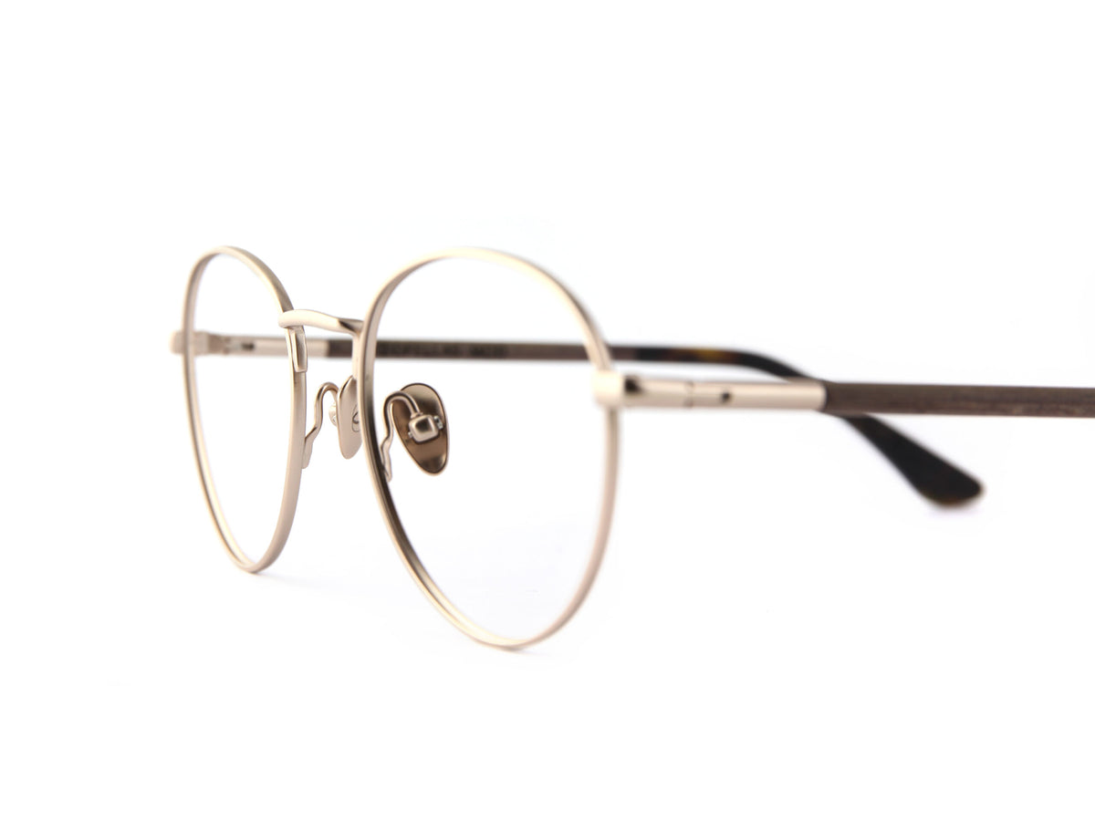 Woodfellas Brillenfassung Mod 11048 Ebenholz Gold