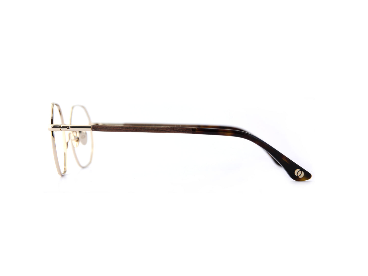 Woodfellas Brillenfassung Flex 11051 Ebenholz Gold