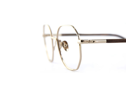 Woodfellas Brillenfassung Flex 11051 Ebenholz Gold