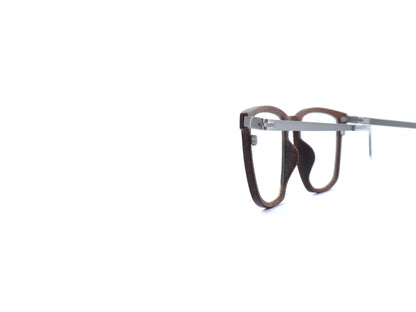 Woodfellas Brillenfassung Sylvenstein Air 11061 Palmholz Silber