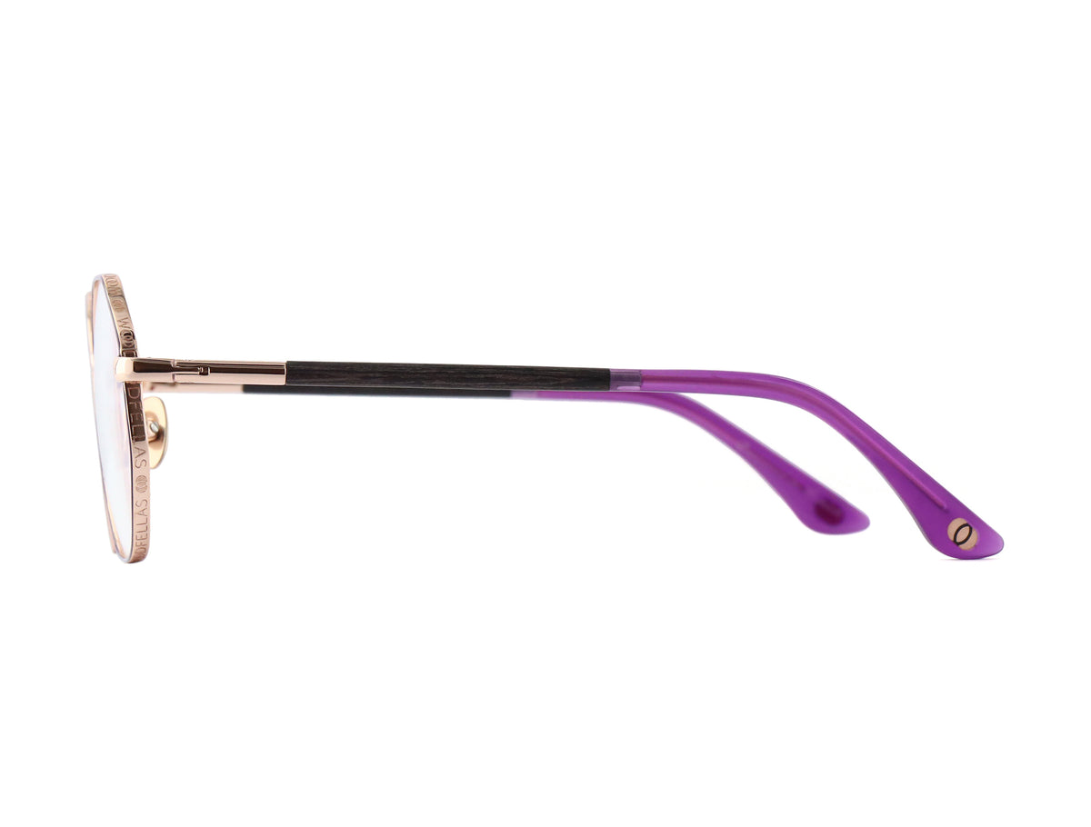 Woodfellas Brillenfassung Ease 11087 Schwarzeiche Rosé Violet