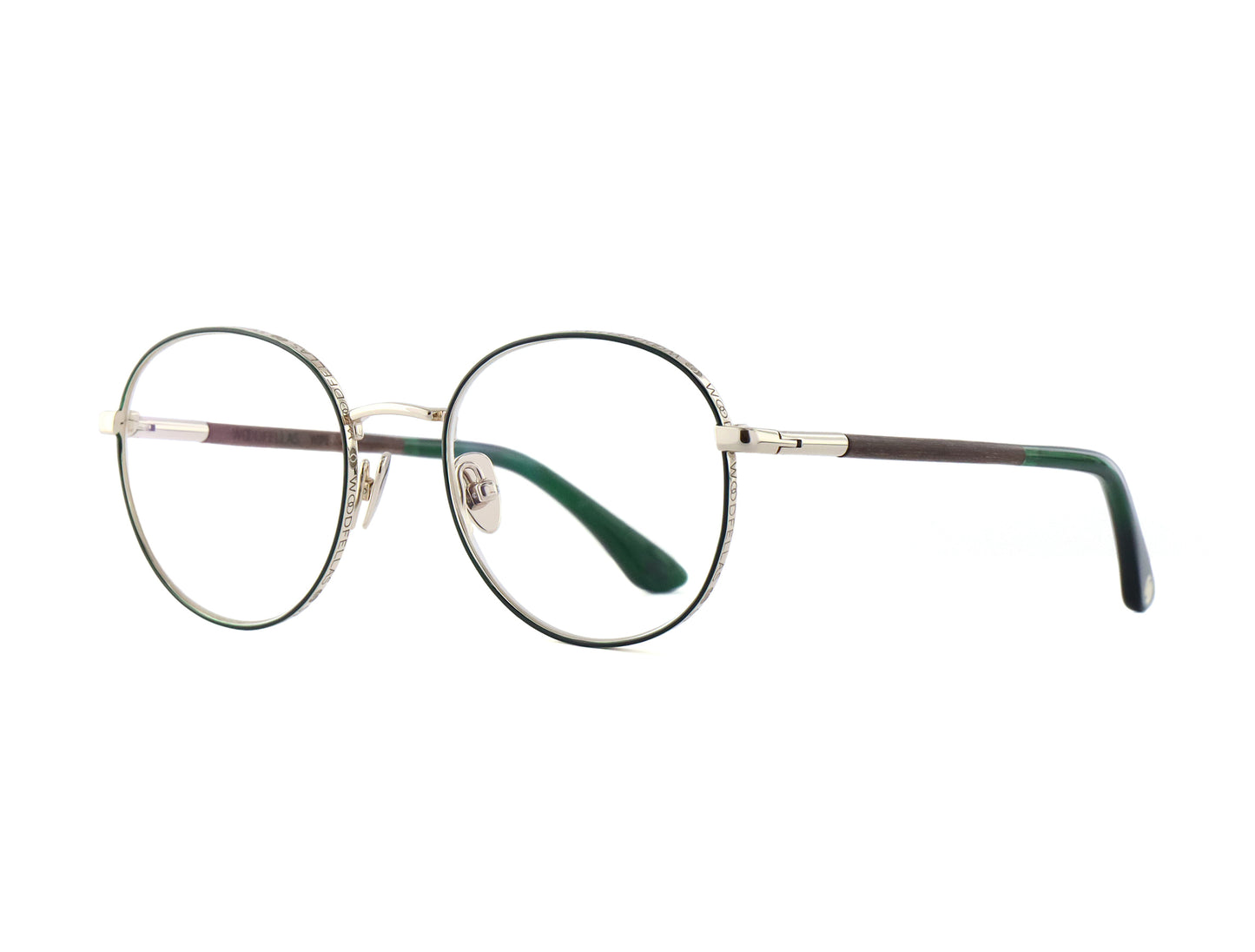 Woodfellas Brillenfassung Wipe 11090 Curledholz Gold Grün