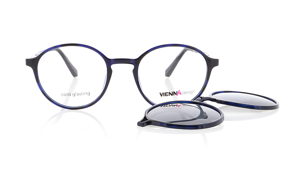 Vienna Design Brille mit Clip UN771-03 blau