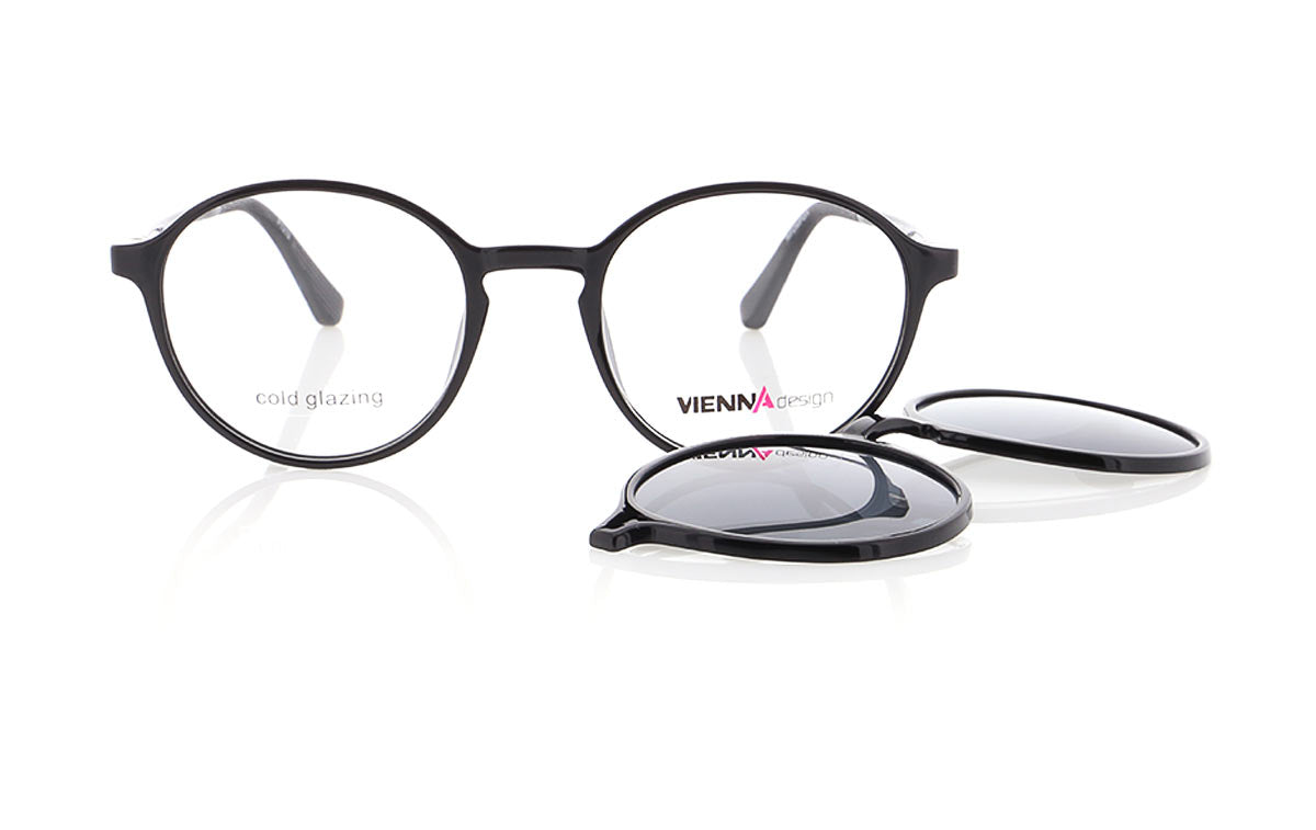 Vienna Design Brille mit Clip UN771-01 schwarz