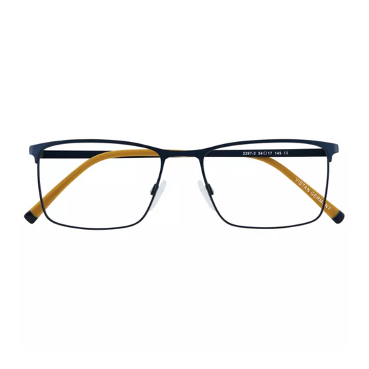 VISTAN Brille Flex 2287-3 dunkelblau mit safran matt