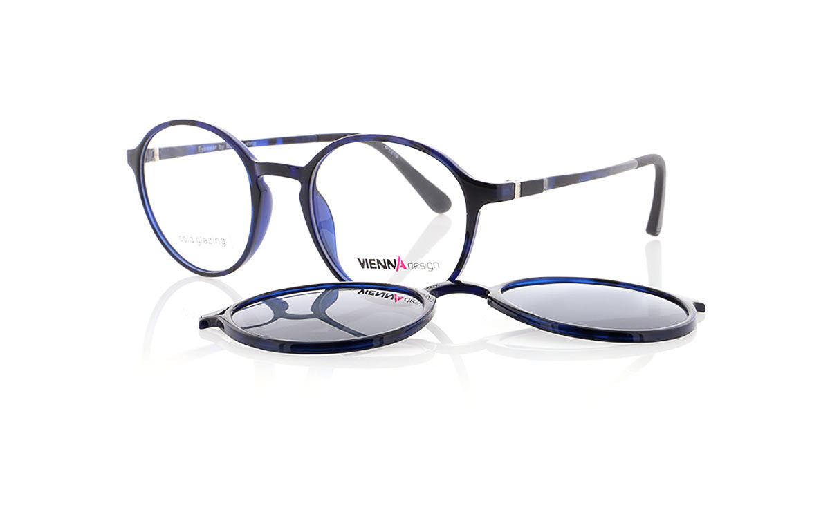 Vienna Design Brille mit Clip UN771-03 blau