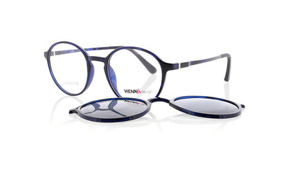 Vienna Design Brille mit Clip UN771-03 blau