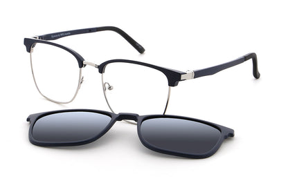 Vienna Design Brille mit Clip UN775-01 blau silber