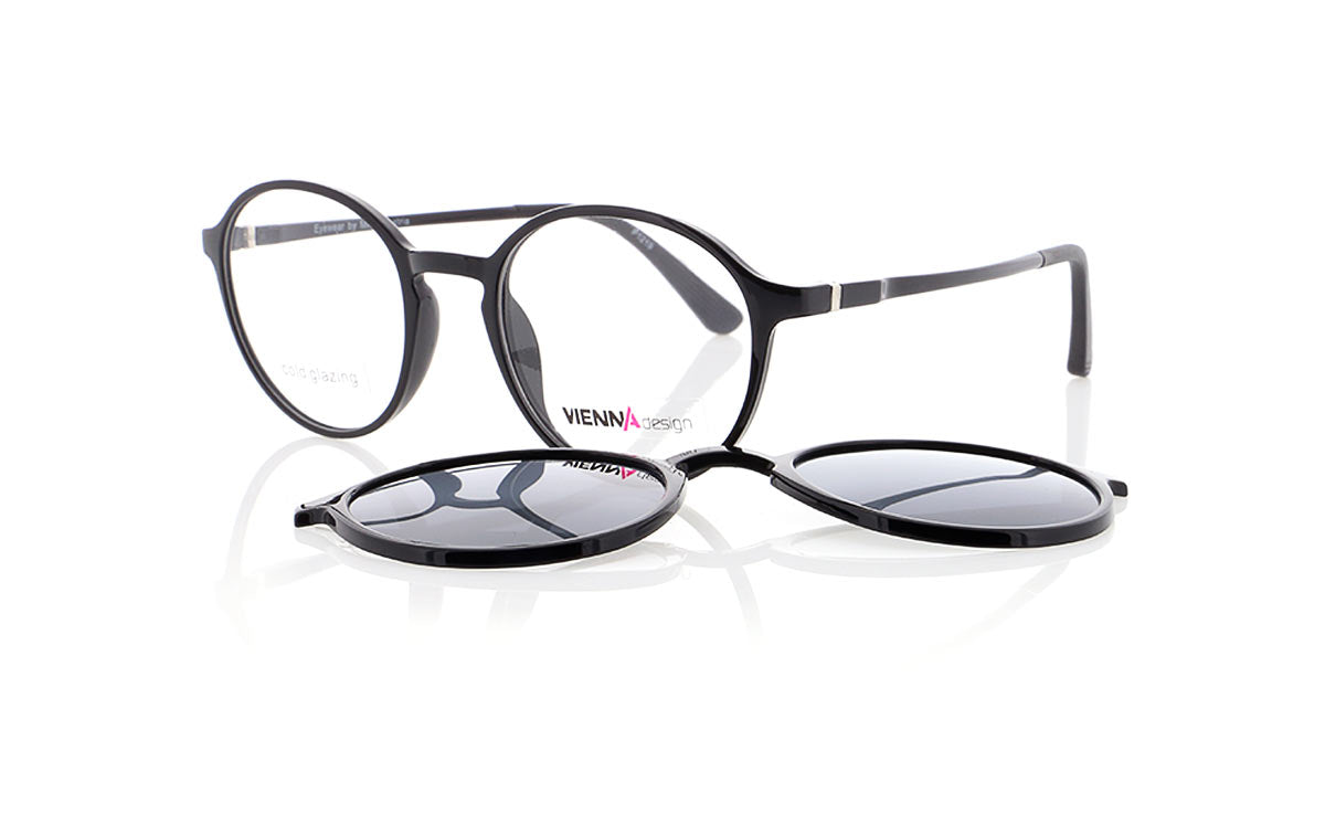 Vienna Design Brille mit Clip UN771-01 schwarz