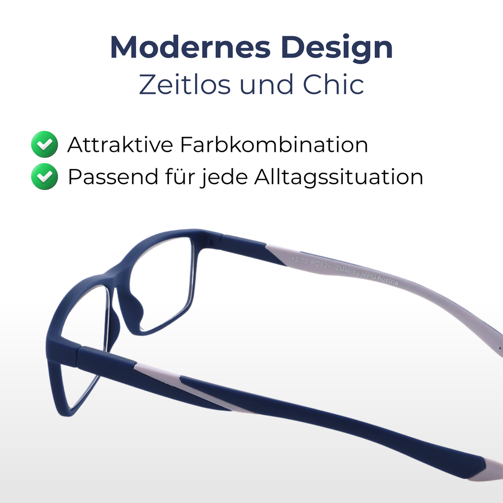 Lesehilfe KLH213-2 blau weiß