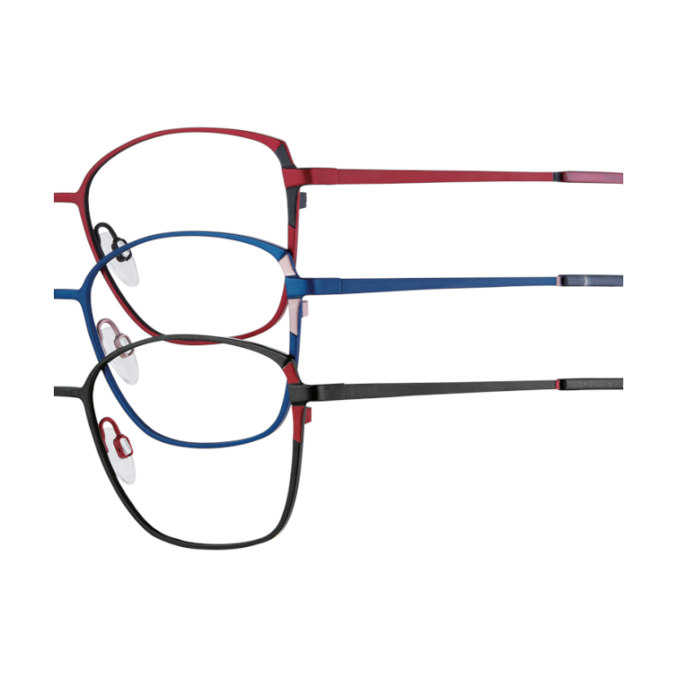 VISTAN Brille 4518-2 schwarz mit rot