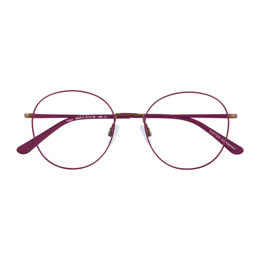 VISTAN Brille Titan 4540-3 aubergine metallic auf braun matt