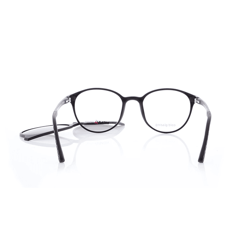 Vienna Design Brille mit Clip UN767-1 schwarz matt