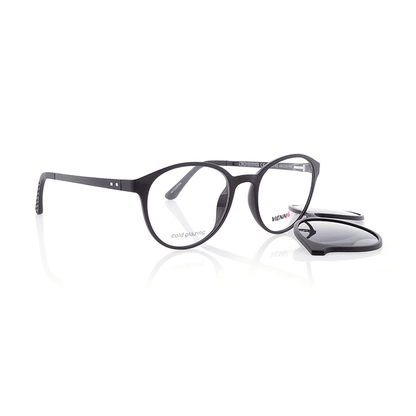 Vienna Design Brille mit Clip UN767-1 schwarz matt