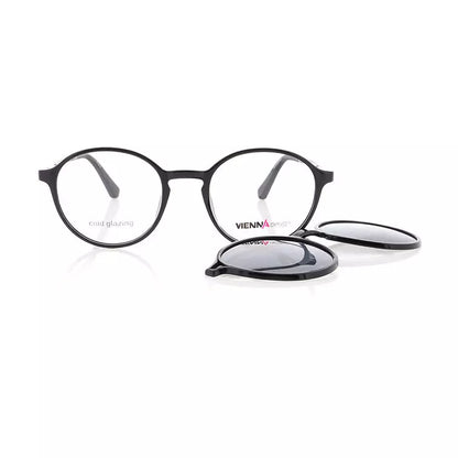 Vienna Design Brille mit Clip UN771-01 schwarz