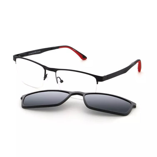 Vienna Design Brille mit Clip UN777-01 schwarz rot